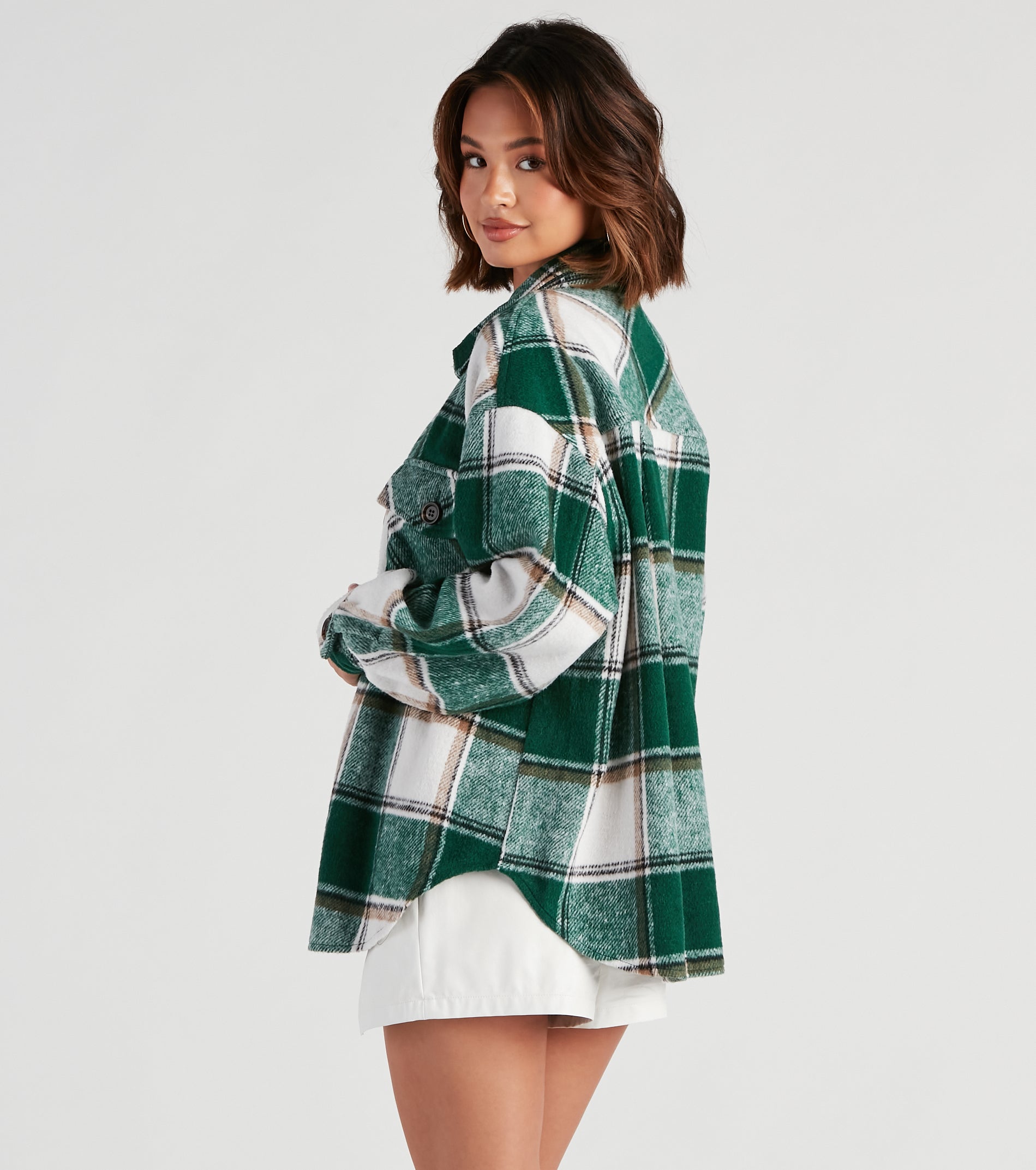 True And Trendy Plaid Shacket - Image 15