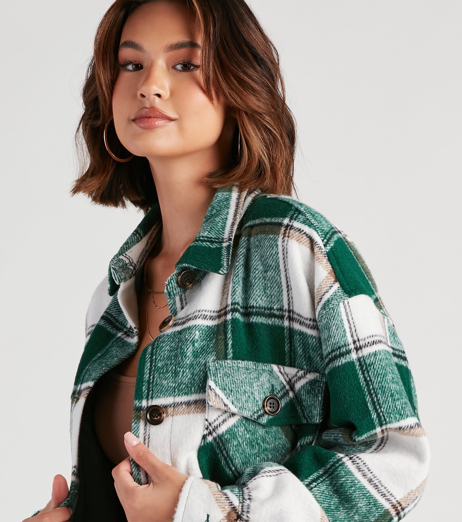 True And Trendy Plaid Shacket - Image 17