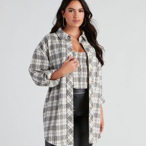 Season Of Flannel Plaid Shacket