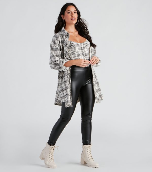Season Of Flannel Plaid Shacket - Image 3