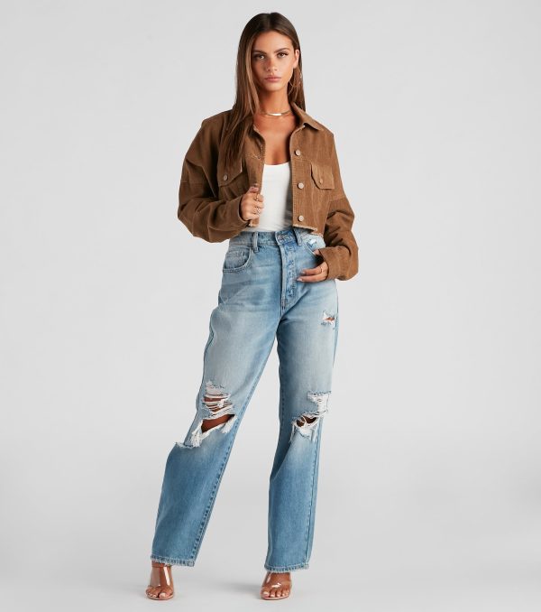 Walk The Halls Corduroy Crop Jacket - Image 3