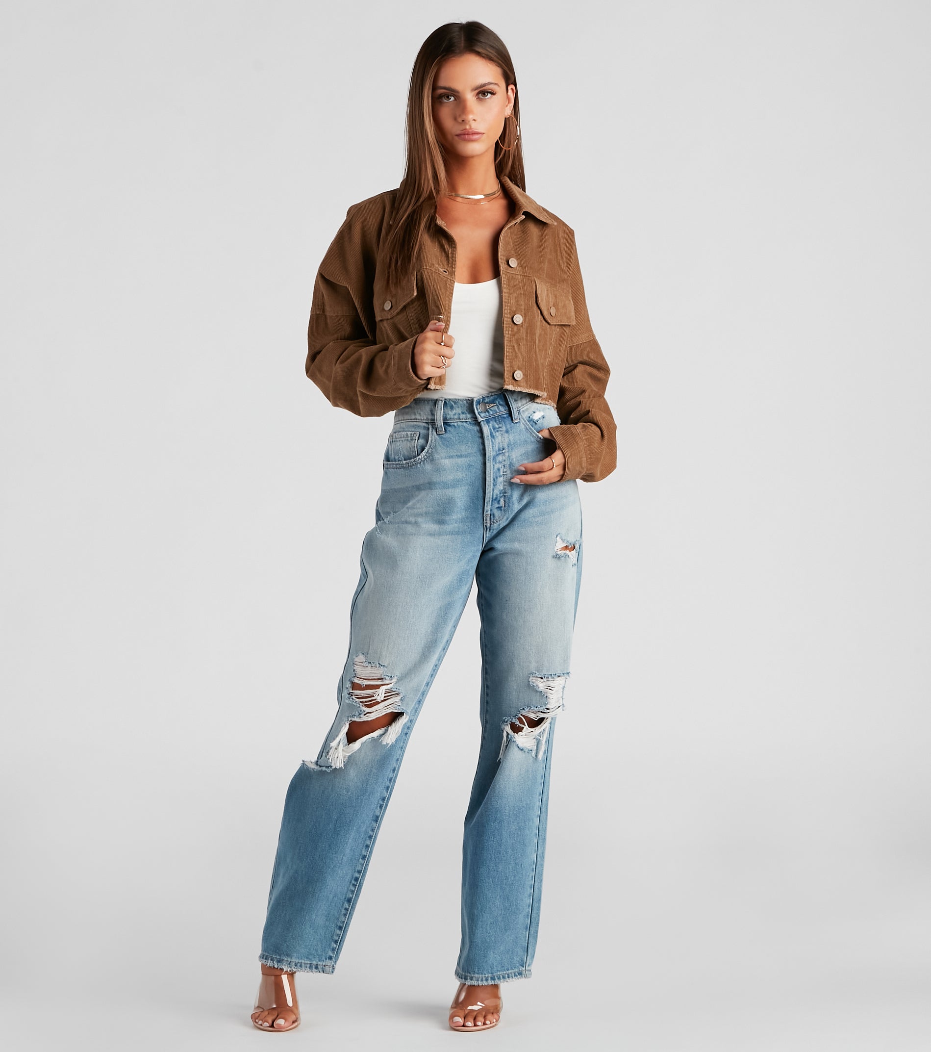 Walk The Halls Corduroy Crop Jacket - Image 3