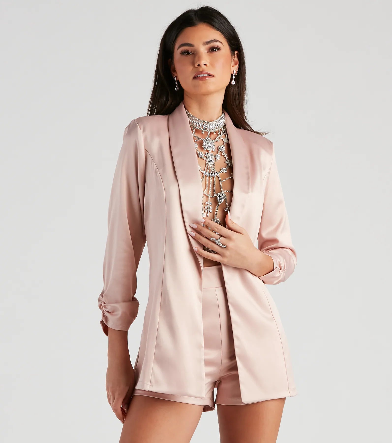 Sleek Sophistication Satin Blazer - Image 9