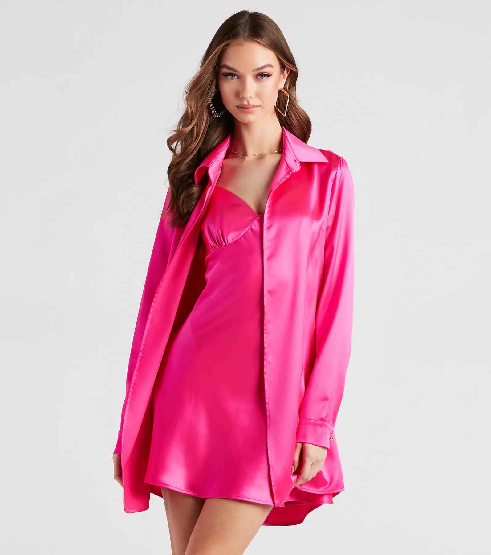 Forever Timeless Satin Collared Top - Image 5
