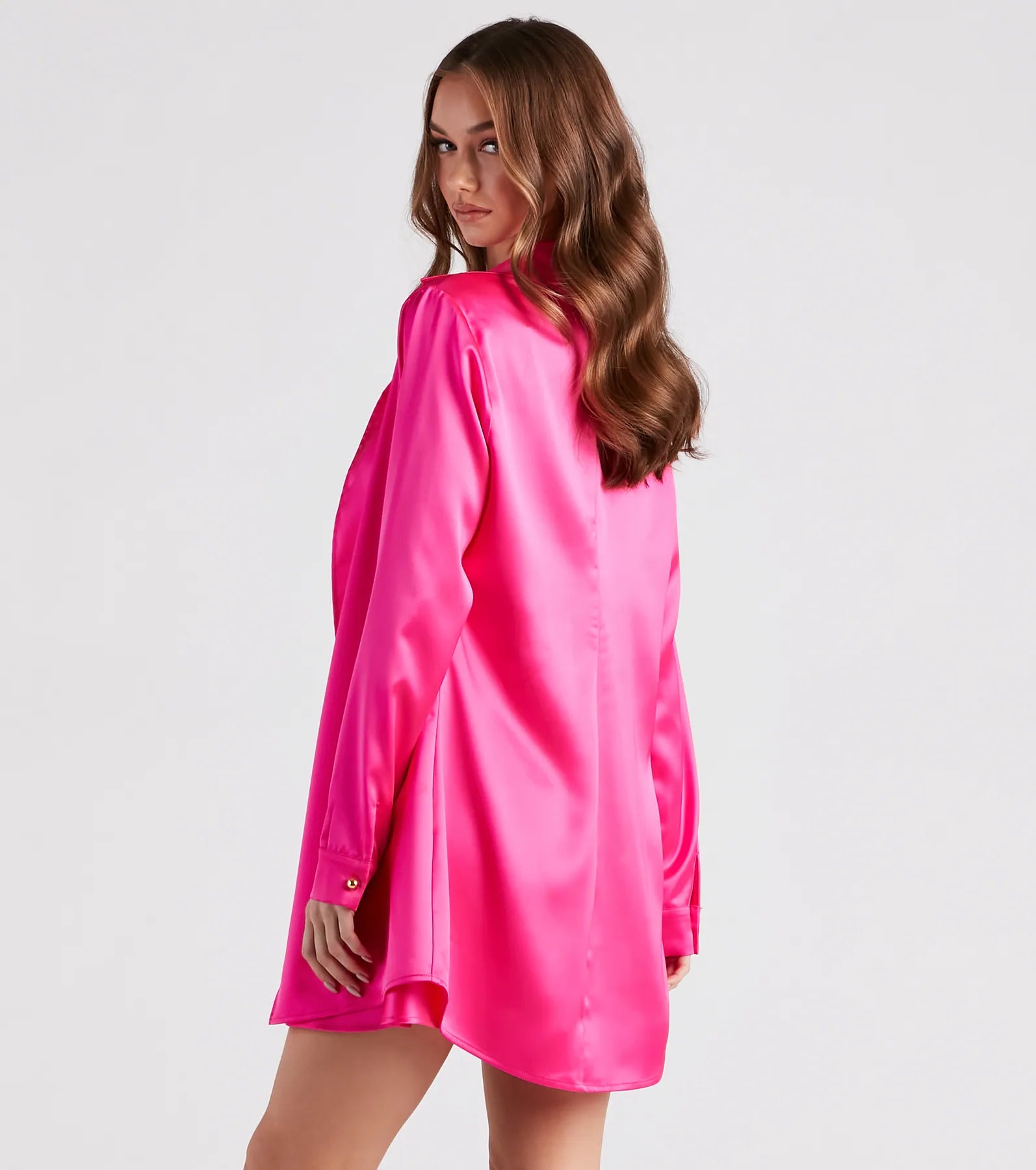Forever Timeless Satin Collared Top - Image 6
