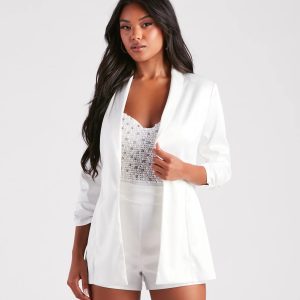 Sleek Sophistication Satin Blazer