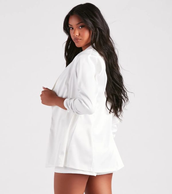 Sleek Sophistication Satin Blazer - Image 2