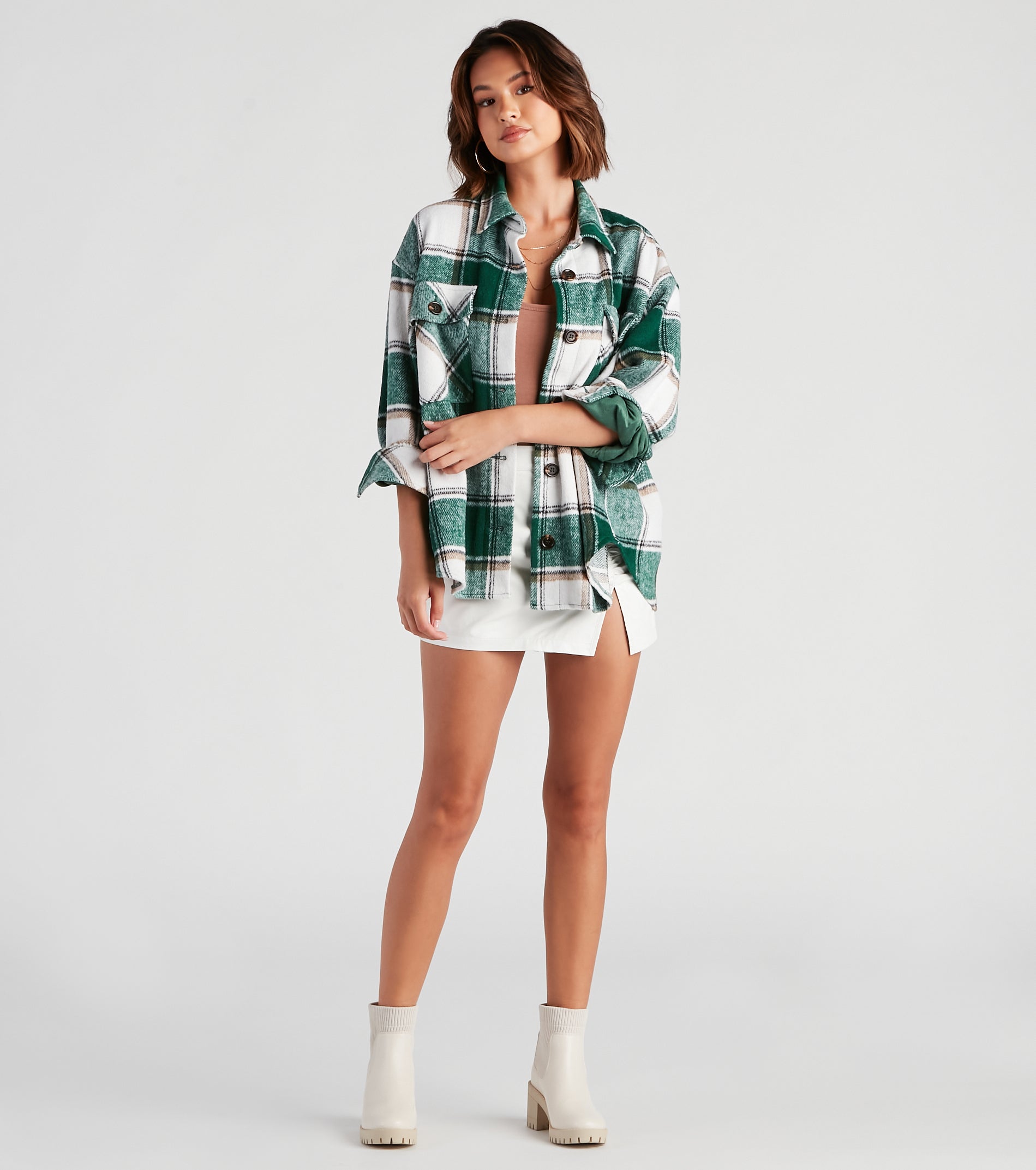True And Trendy Plaid Shacket - Image 20