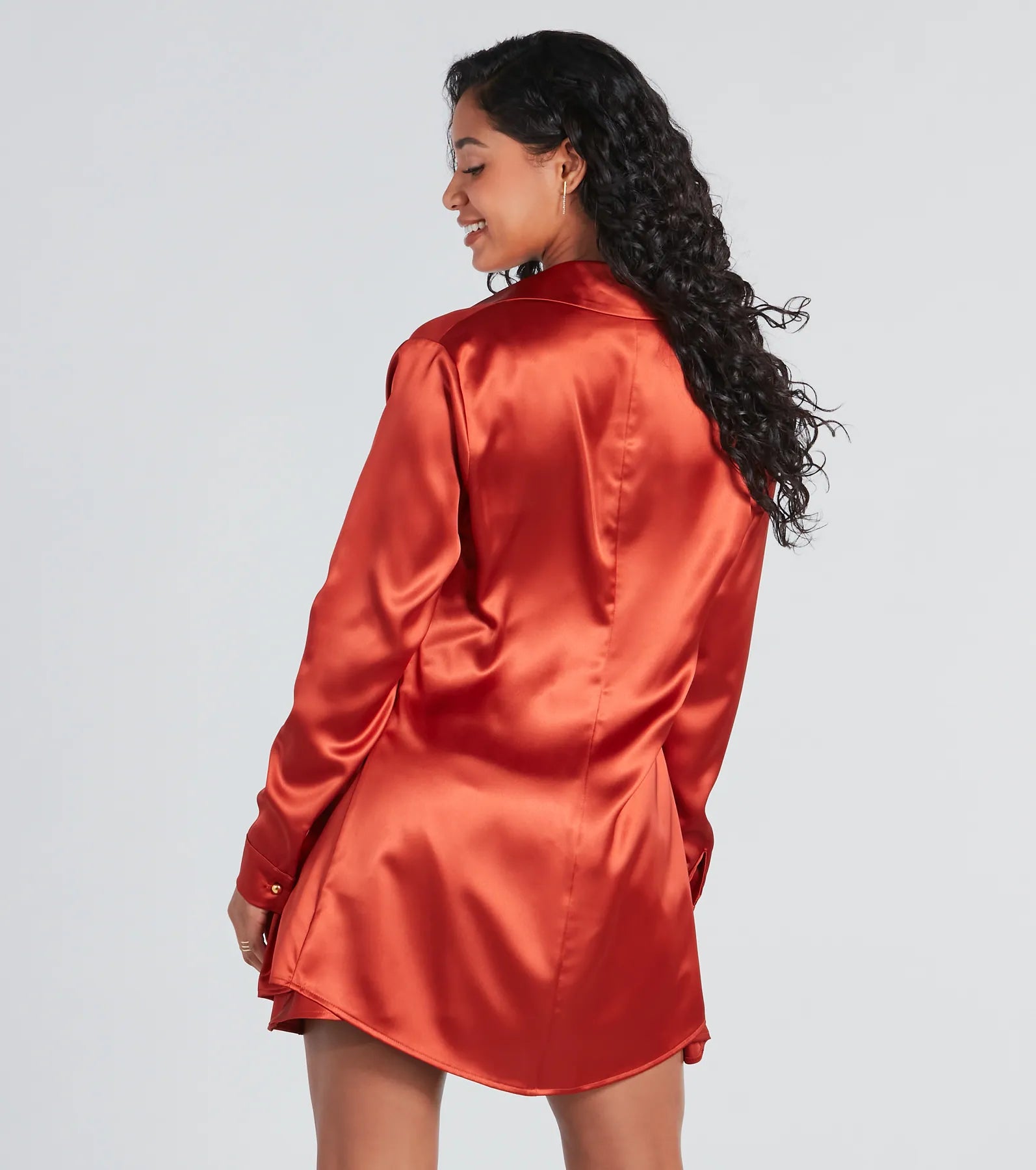 Forever Timeless Satin Collared Top - Image 2