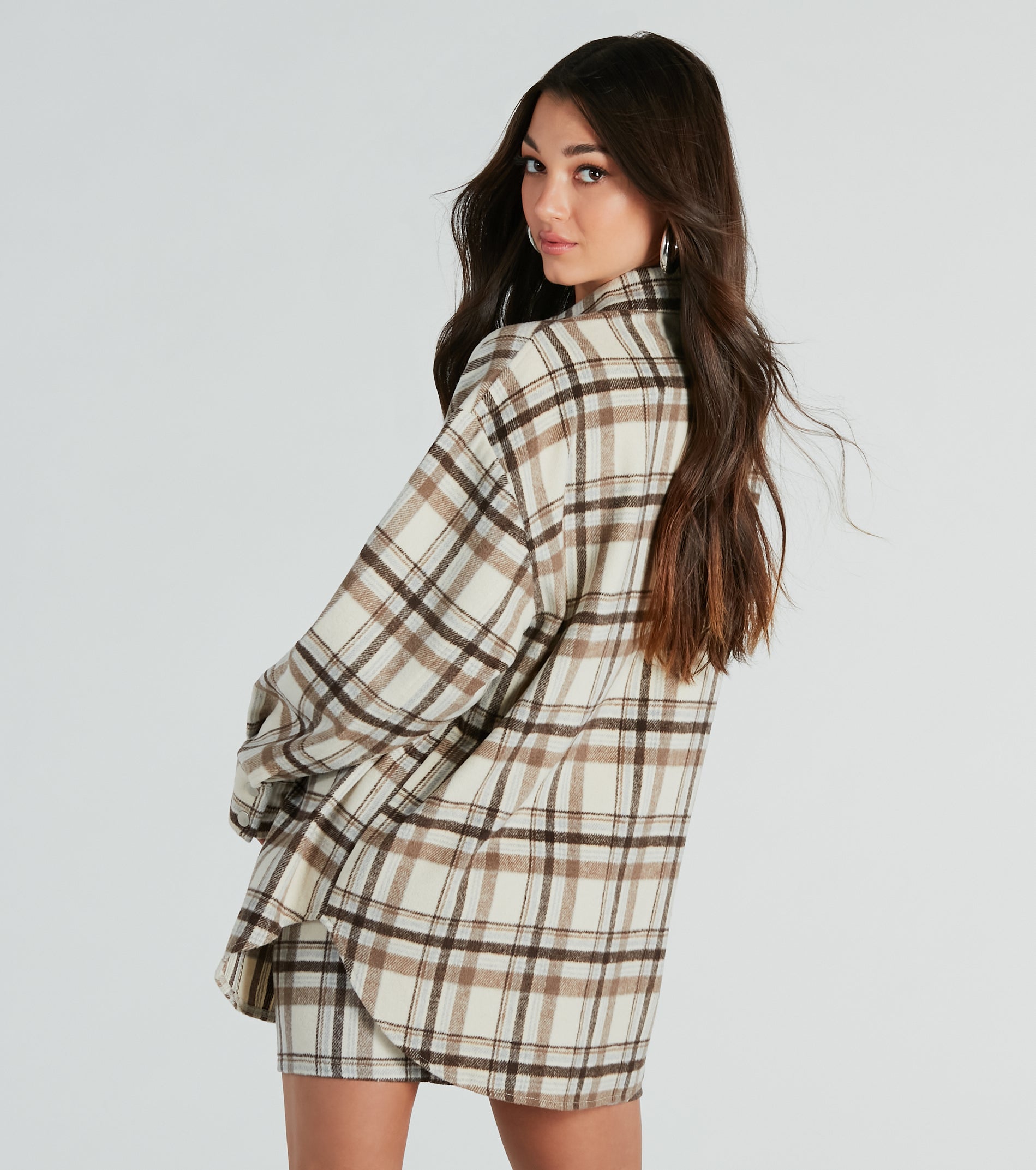 Paint The Town Plaid Flannel Shacket - Image 2
