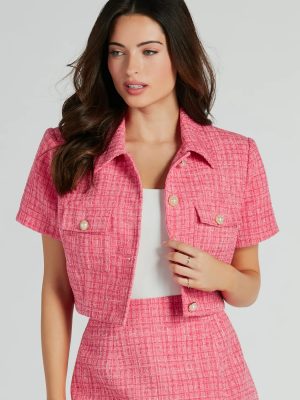 Fabulous By The Second Short Sleeve Tweed Jacket