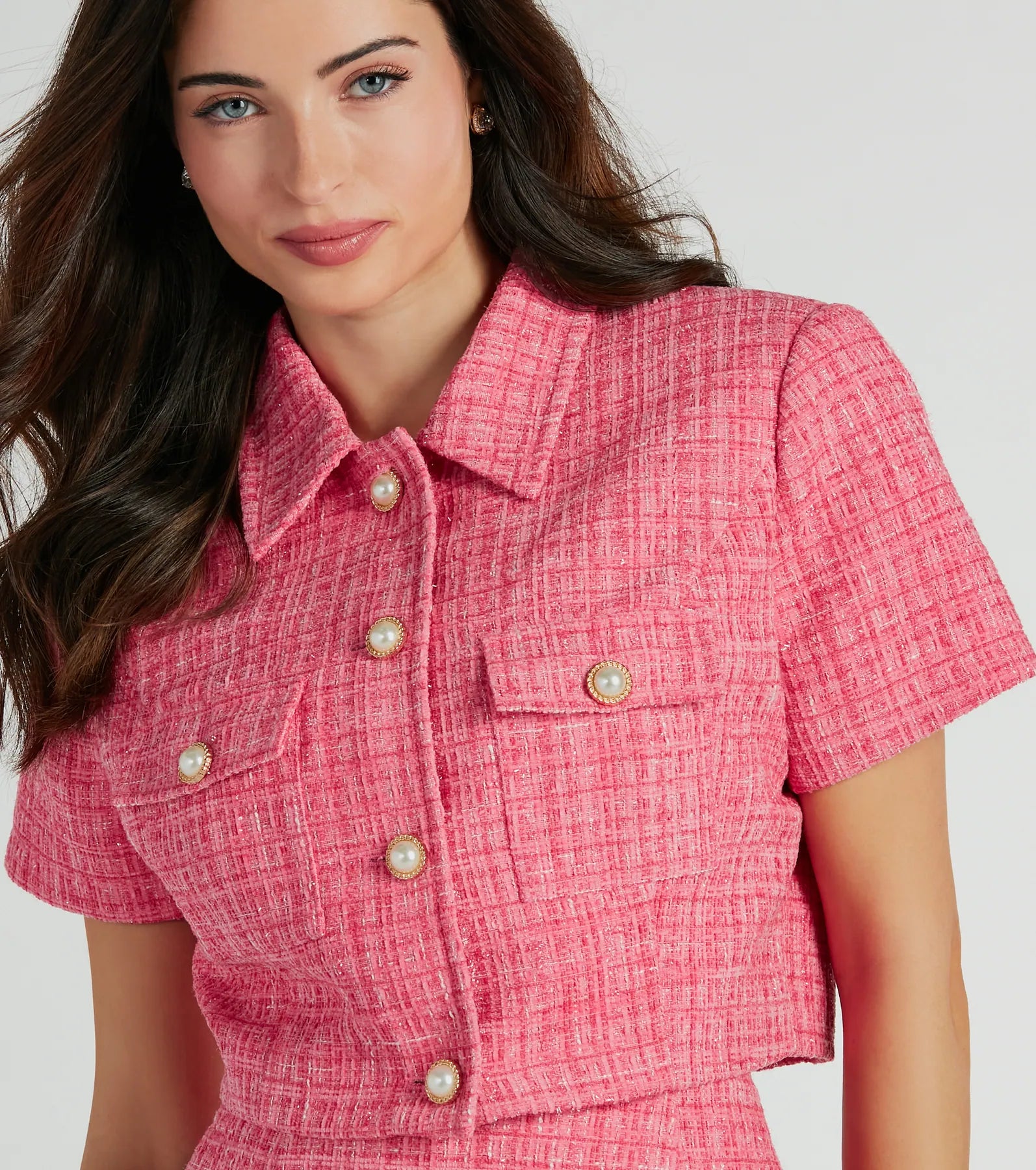 Fabulous By The Second Short Sleeve Tweed Jacket - Image 4