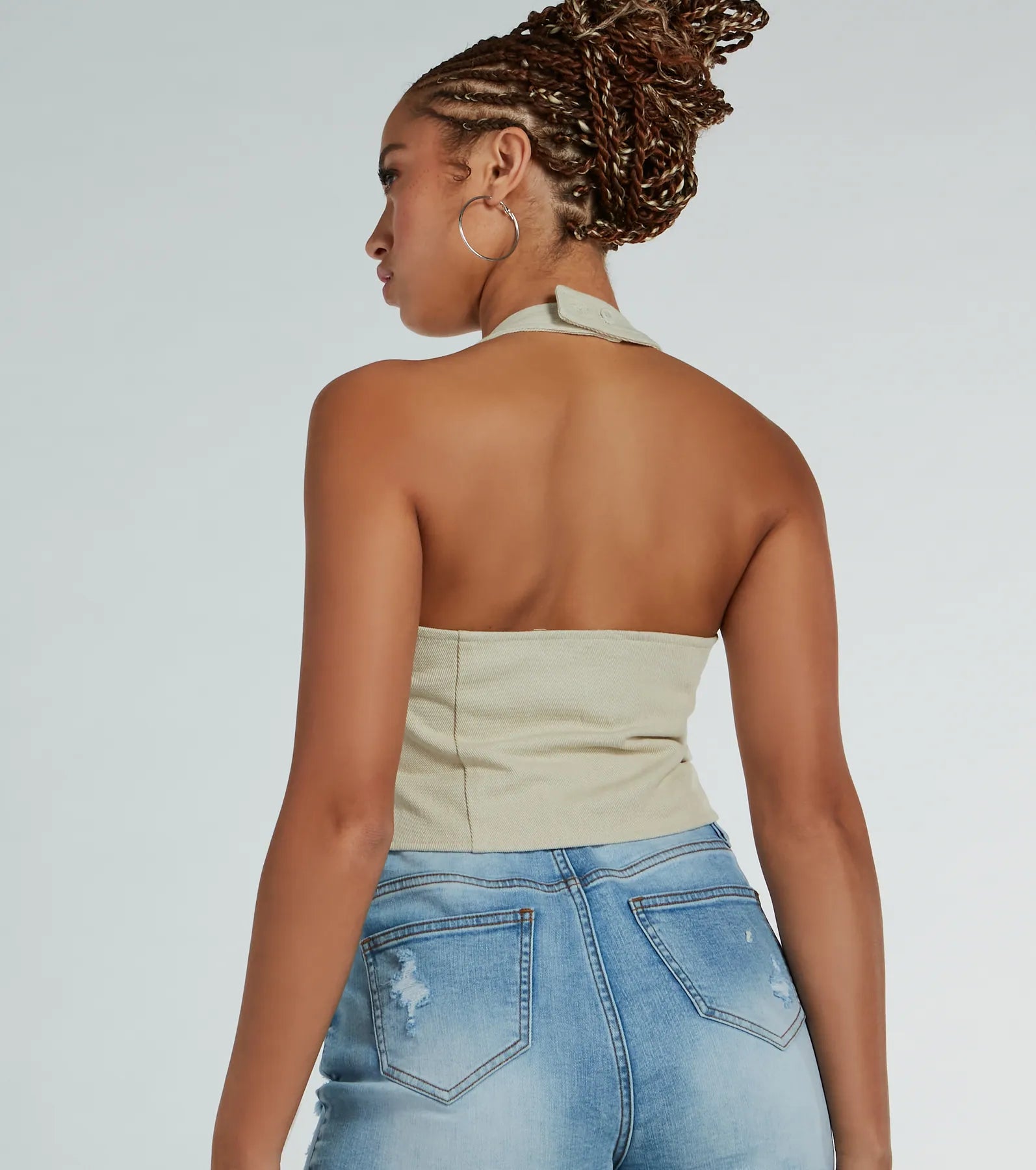 Best In Style Halter Button Up Vest - Image 2