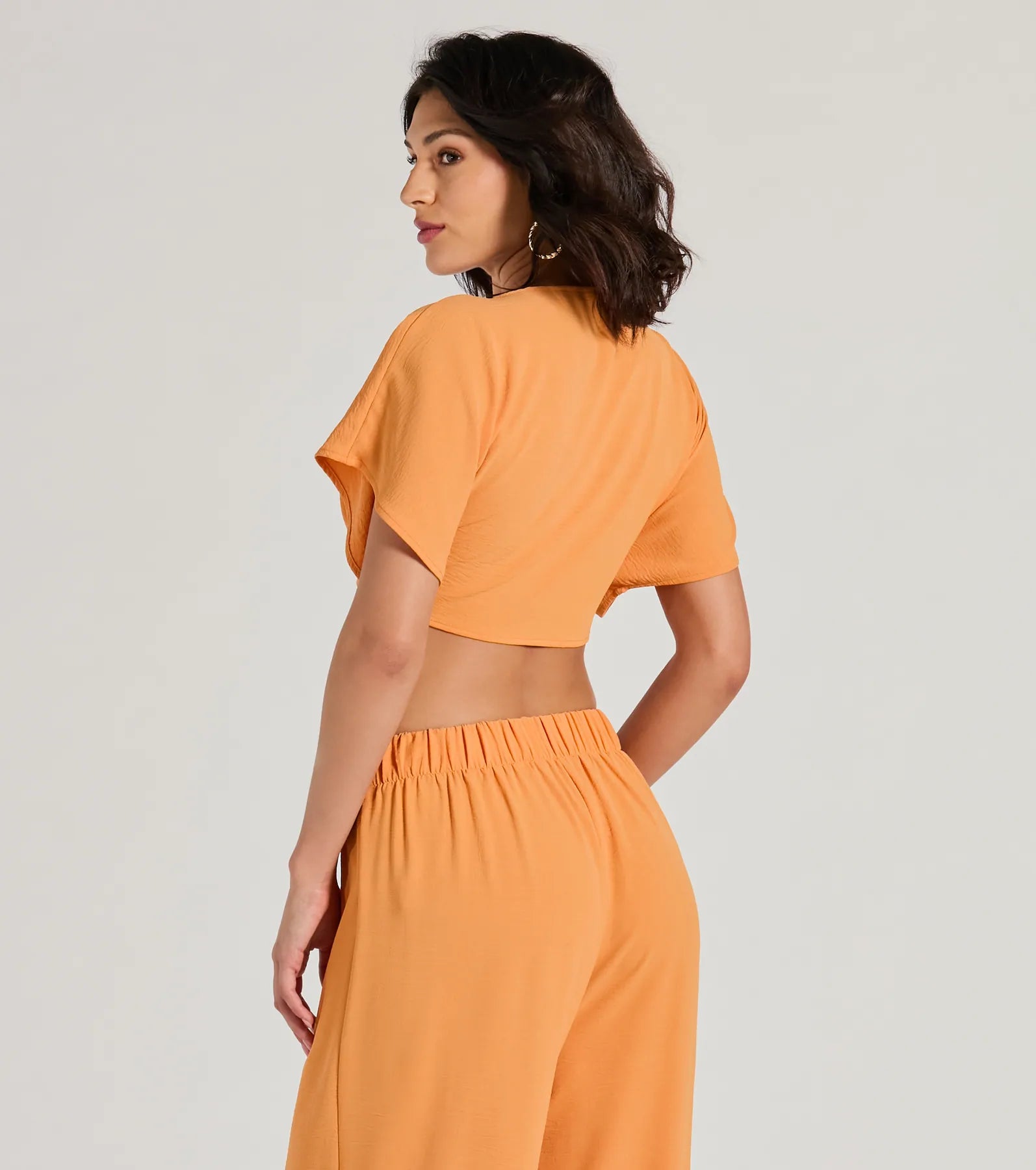 Flirty Match Short Sleeve Tie-Front Top - Image 2