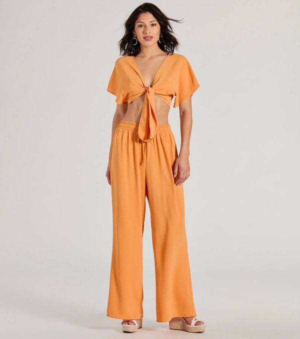 Flirty Match Short Sleeve Tie-Front Top - Image 4