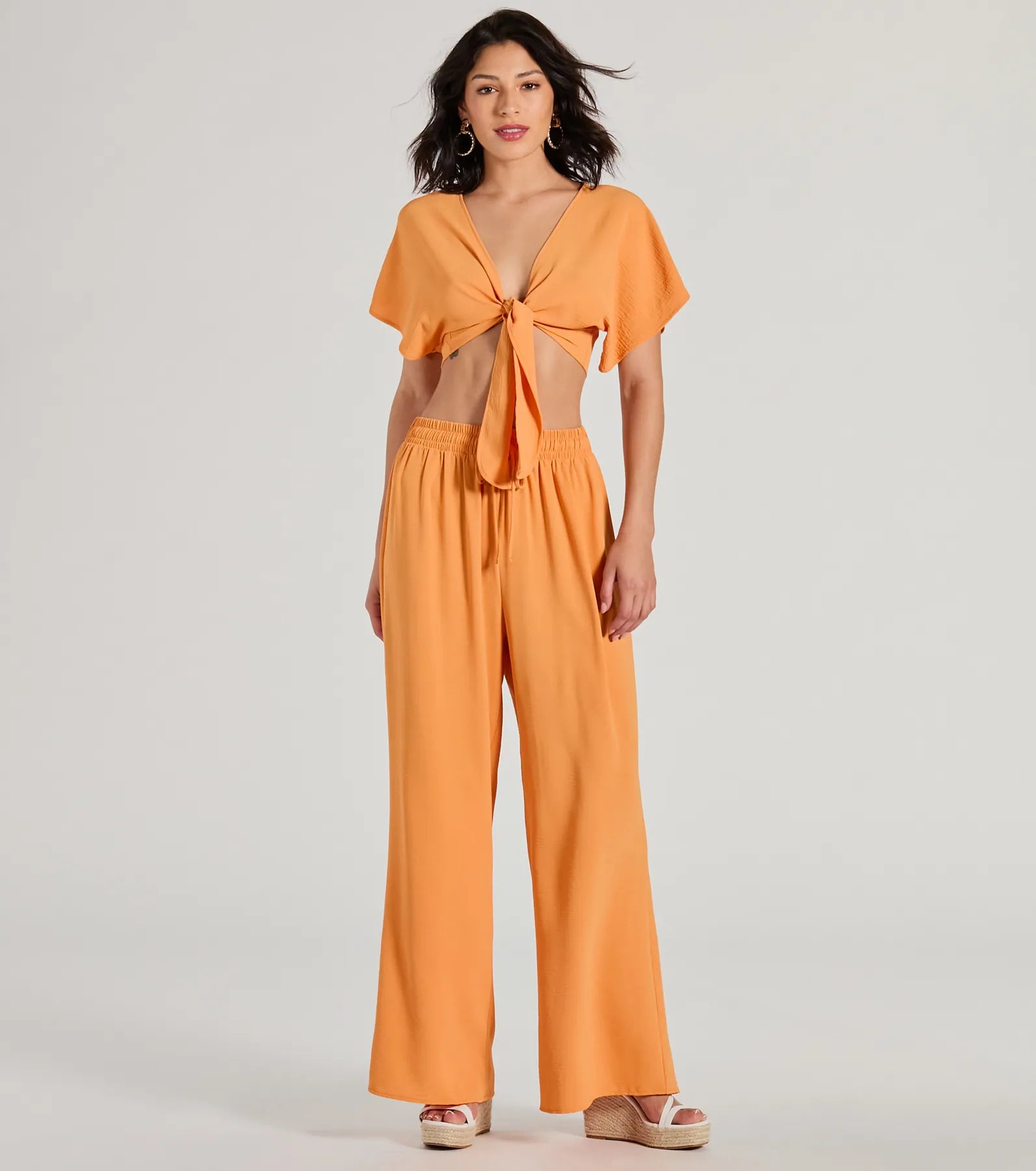 Flirty Match Short Sleeve Tie-Front Top - Image 4
