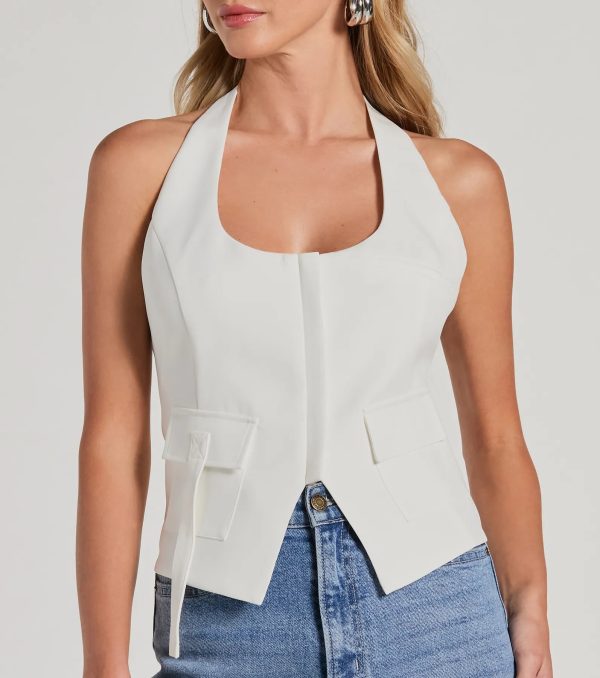 Elevated Impression Cargo Pocket Woven Vest - Image 4