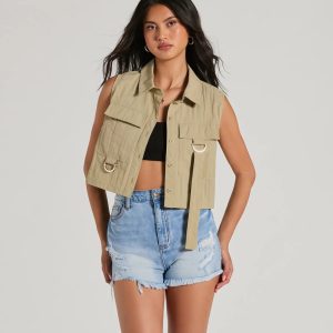 Casual And Stylish Cargo Pocket Vest