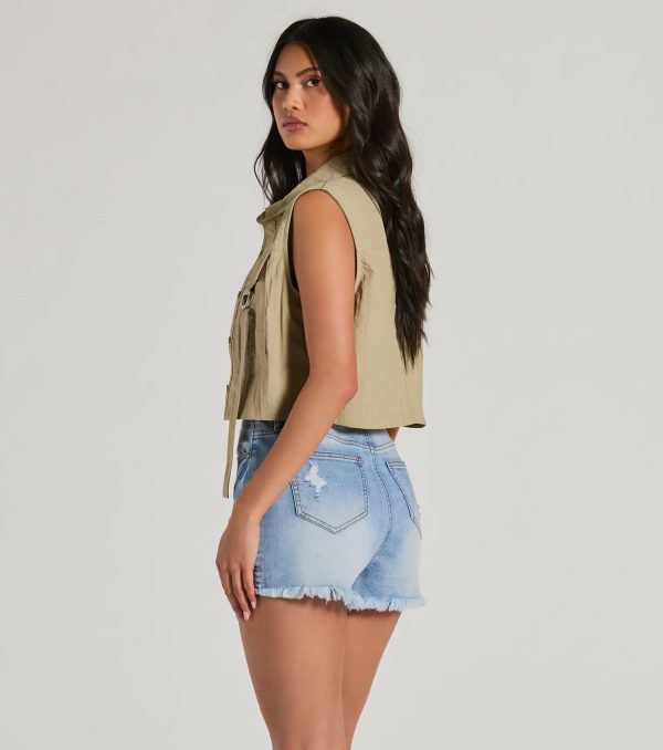 Casual And Stylish Cargo Pocket Vest - Image 2
