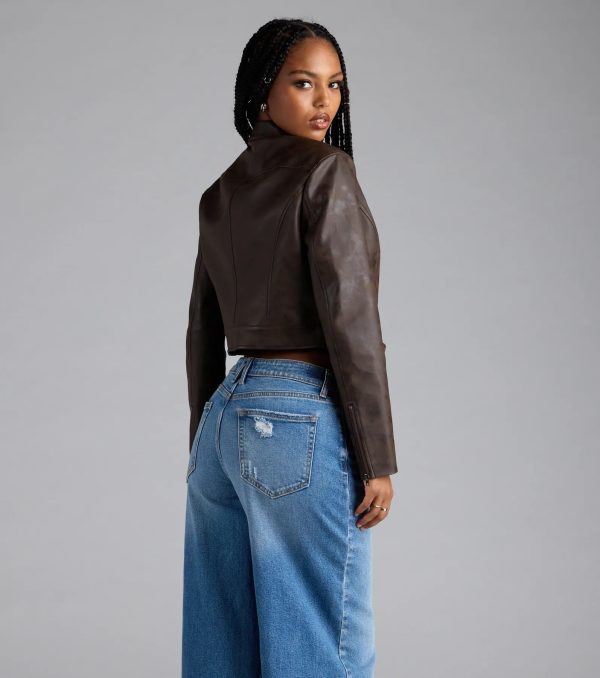 Along For The Ride Faux Leather Biker Jacket - Image 2