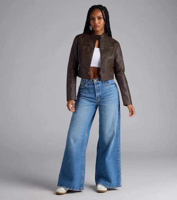 Along For The Ride Faux Leather Biker Jacket - Image 3