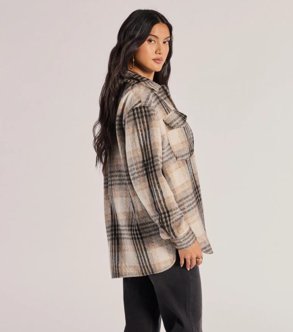On-Point Plaid Faux Wool Shacket - Image 2