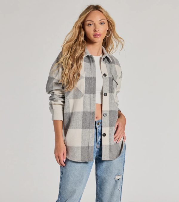 Cozy Season Plaid Button-Down Shacket - Image 2
