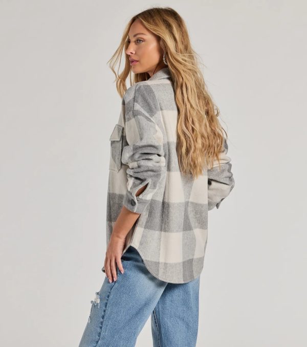 Cozy Season Plaid Button-Down Shacket - Image 3