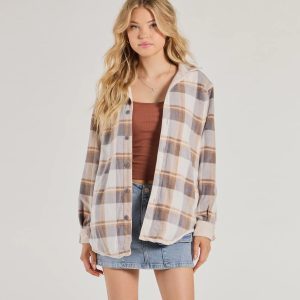 Comfy Season Corduroy And Flannel Reversible Shacket