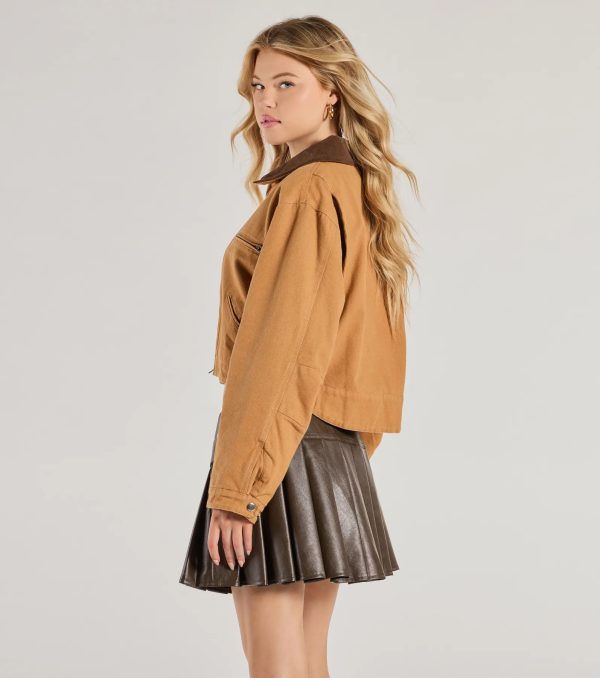 Iconic Textures Cropped Corduroy Jacket - Image 2