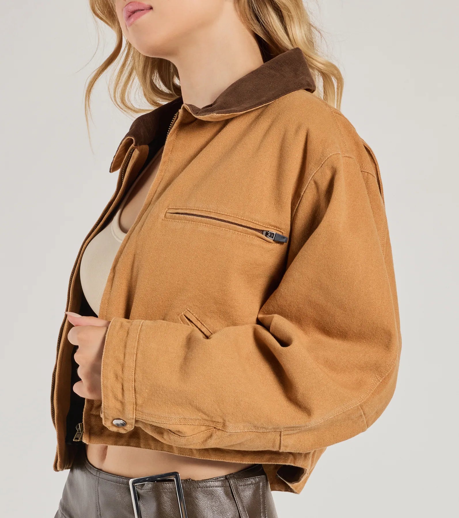 Iconic Textures Cropped Corduroy Jacket - Image 4