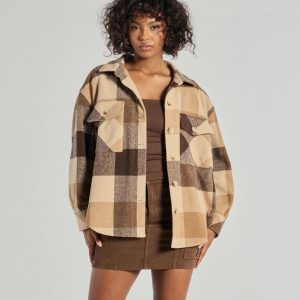 Plaid Passion Oversized Faux Wool Shacket