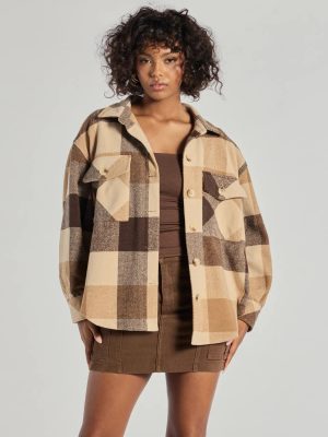 Plaid Passion Oversized Faux Wool Shacket