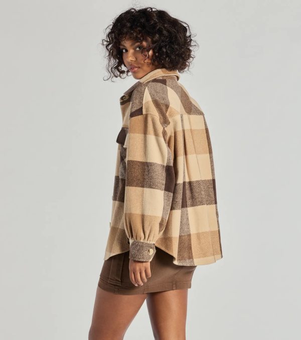 Plaid Passion Oversized Faux Wool Shacket - Image 2