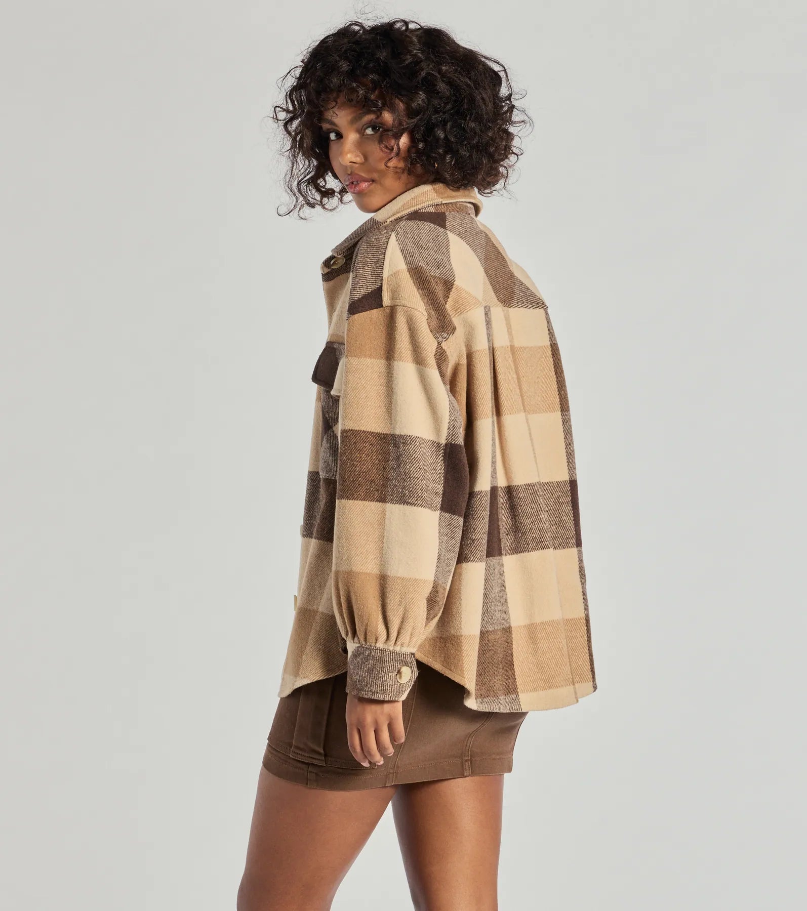 Plaid Passion Oversized Faux Wool Shacket - Image 2