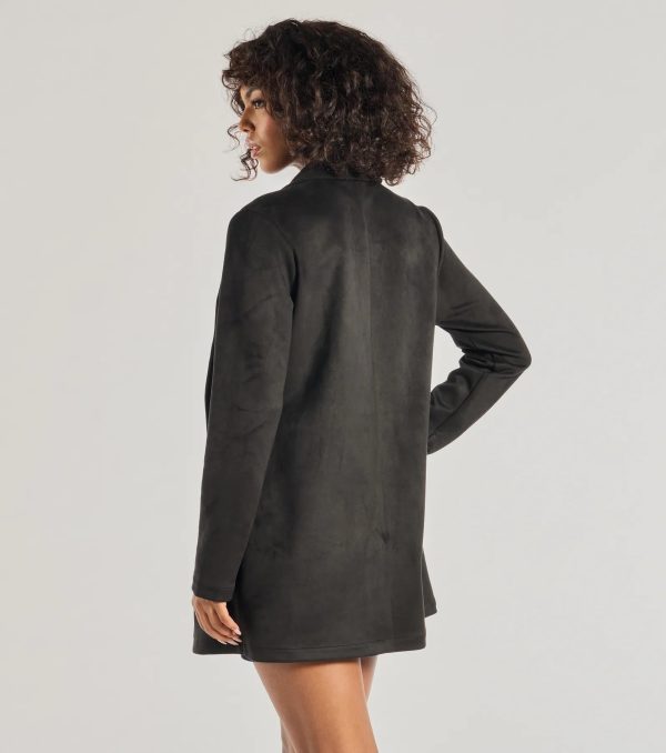 On The Move Faux Suede Long Blazer - Image 6