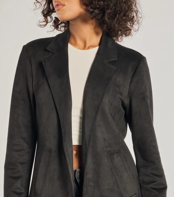 On The Move Faux Suede Long Blazer - Image 8