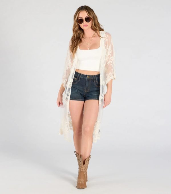 Desert Dreamer Crochet Lace Kimono - Image 2