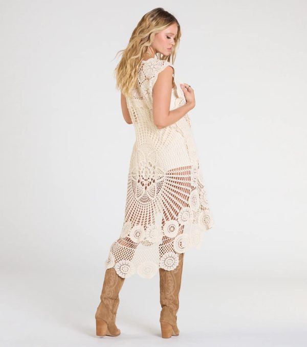 Somewhere Fun Crochet Vest Duster - Image 2