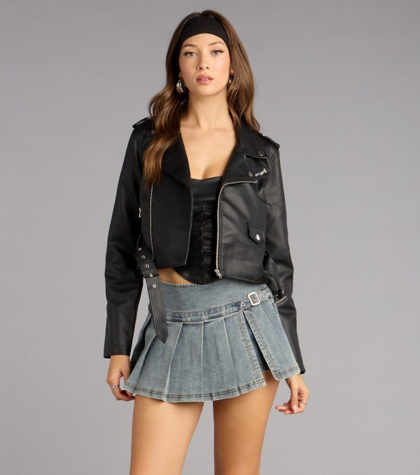 Biker Chic Crop Jacket