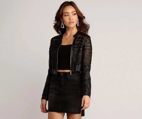 Rough Edge Cropped Jacket - Image 2