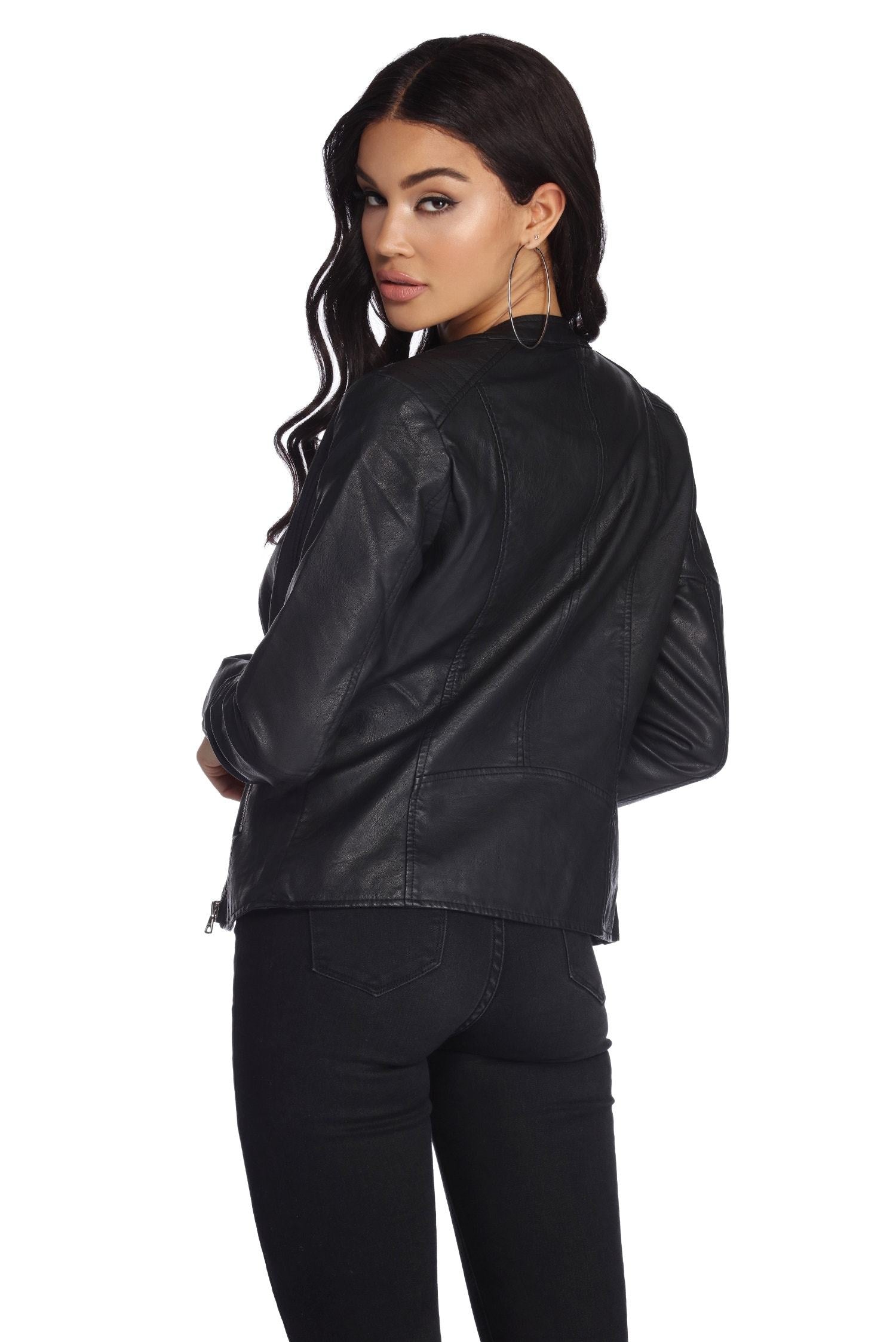 Bad Decisions Faux Leather Jacket - Image 2