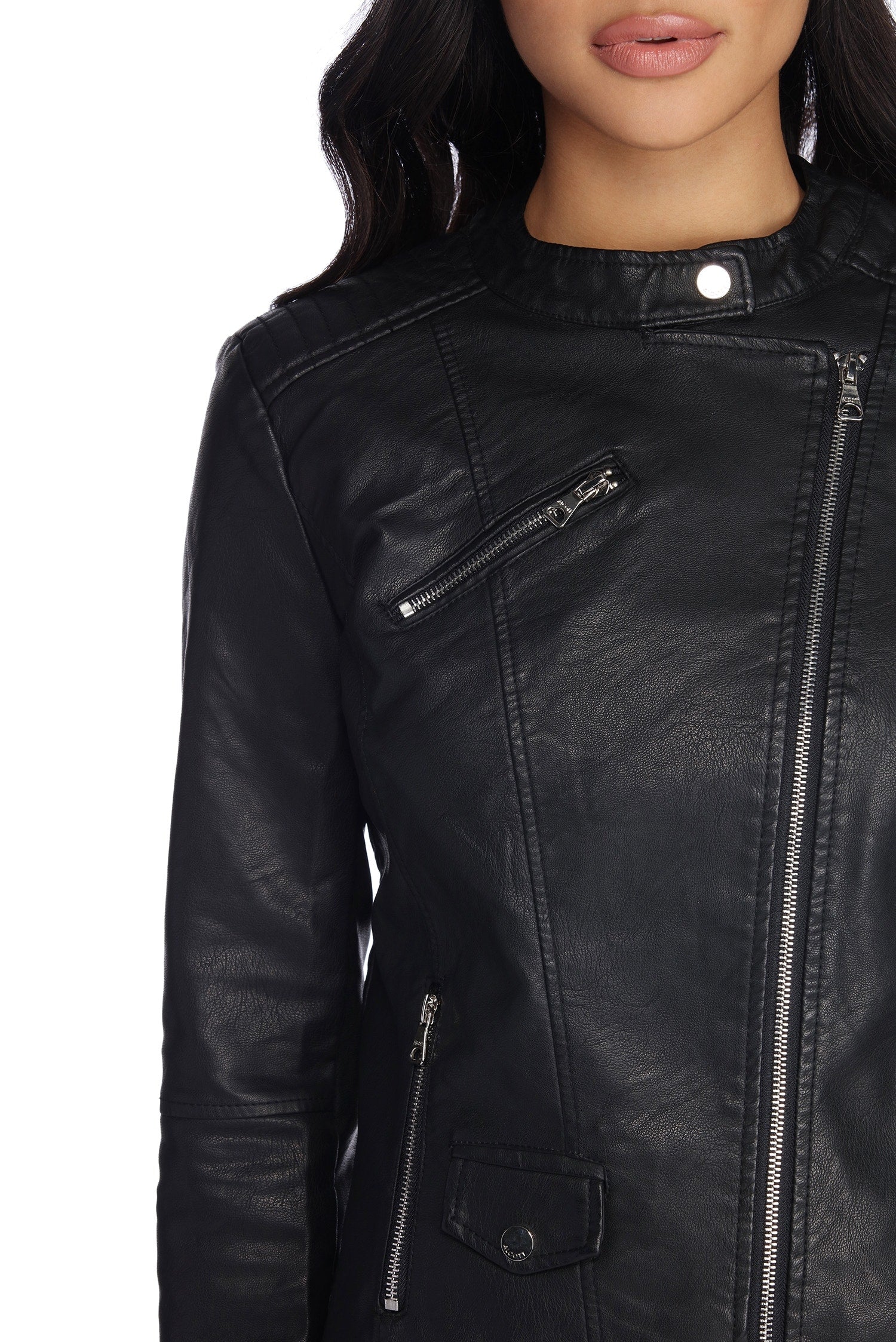 Bad Decisions Faux Leather Jacket - Image 4