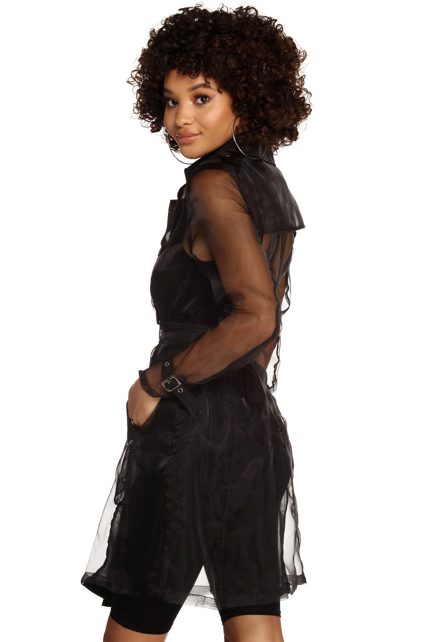 Sheer Organza Trench Coat - Image 4