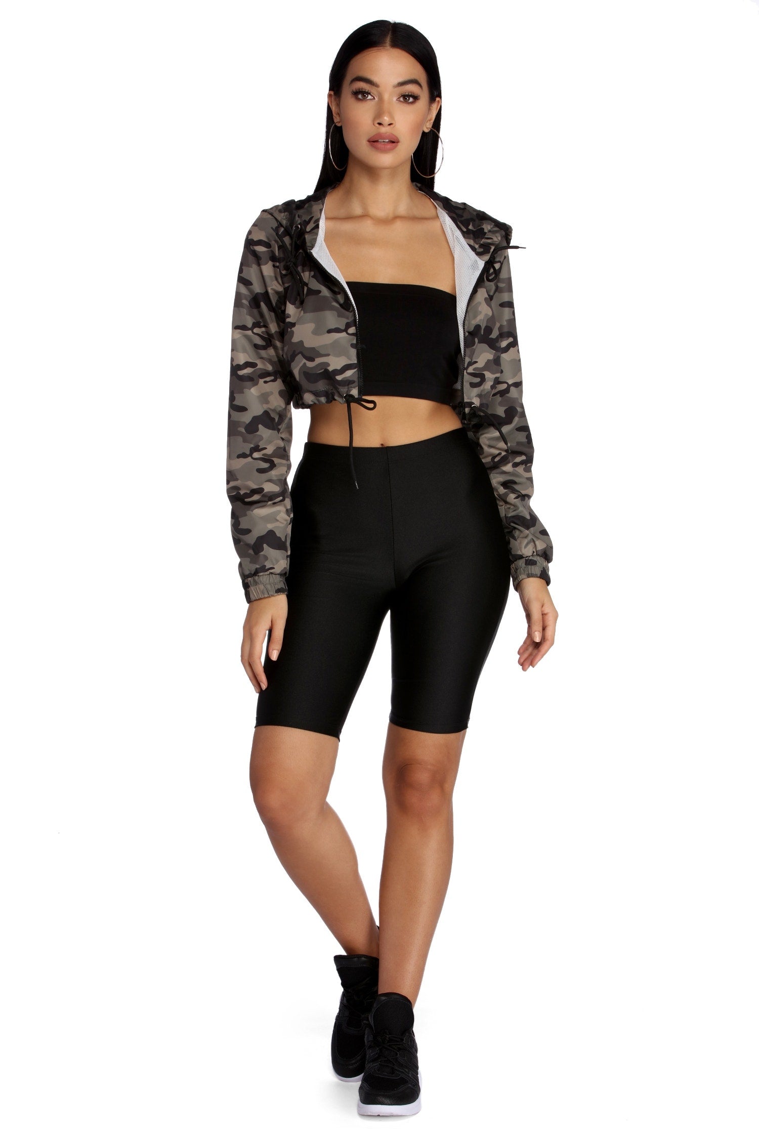 Chillin' In Camo Cropped Jacket - Image 2