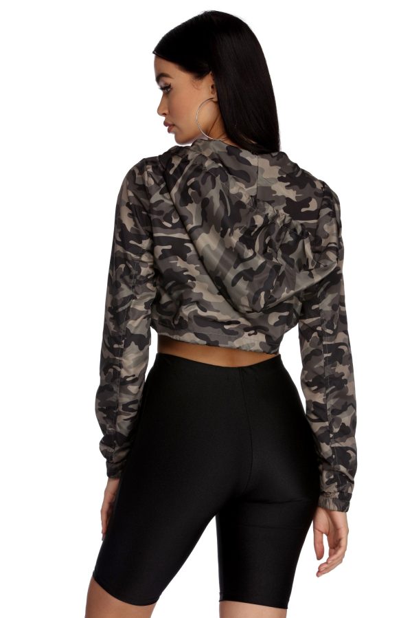Chillin' In Camo Cropped Jacket - Image 3