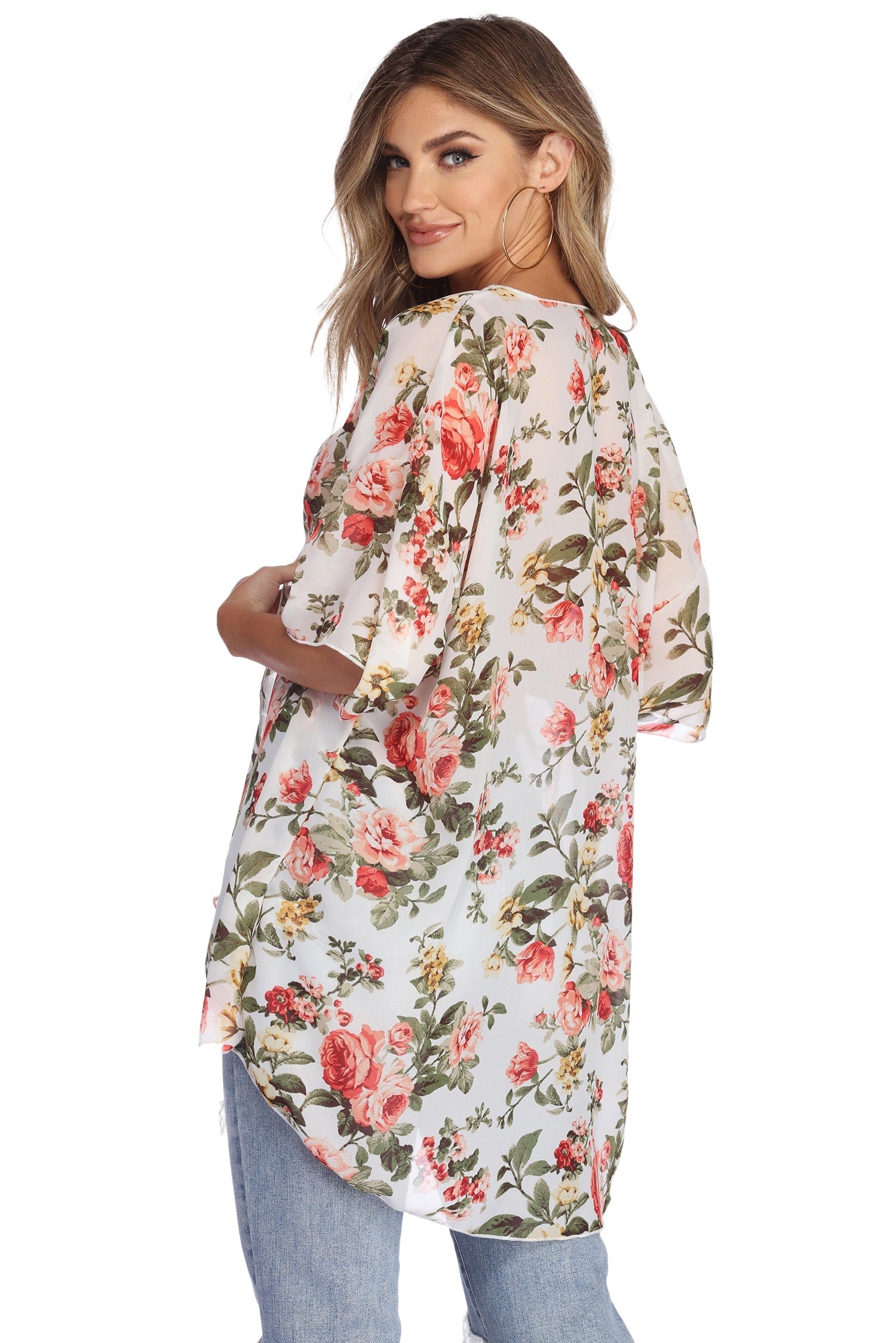 Fresh Breeze Floral Kimono - Image 4