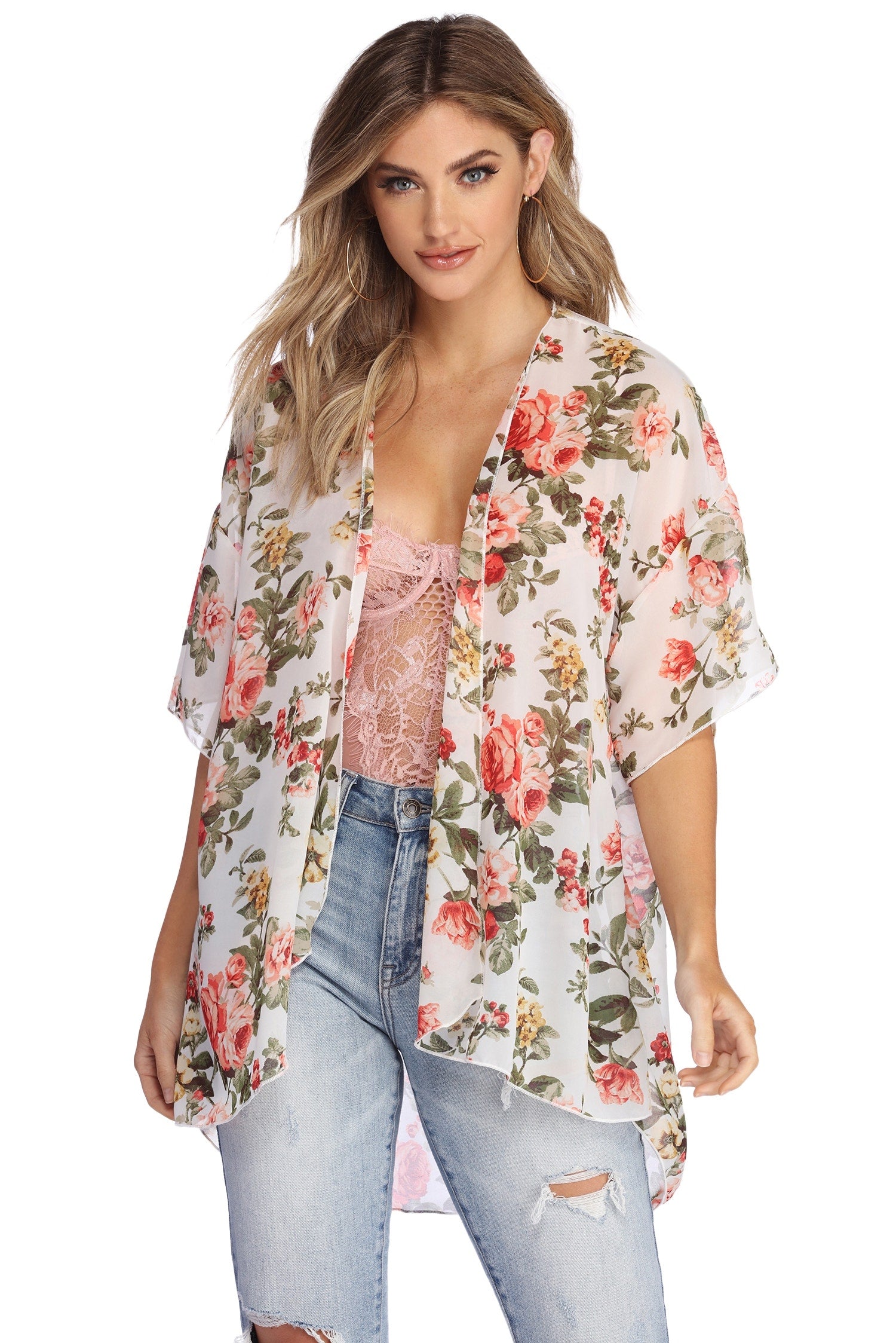 Fresh Breeze Floral Kimono - Image 6