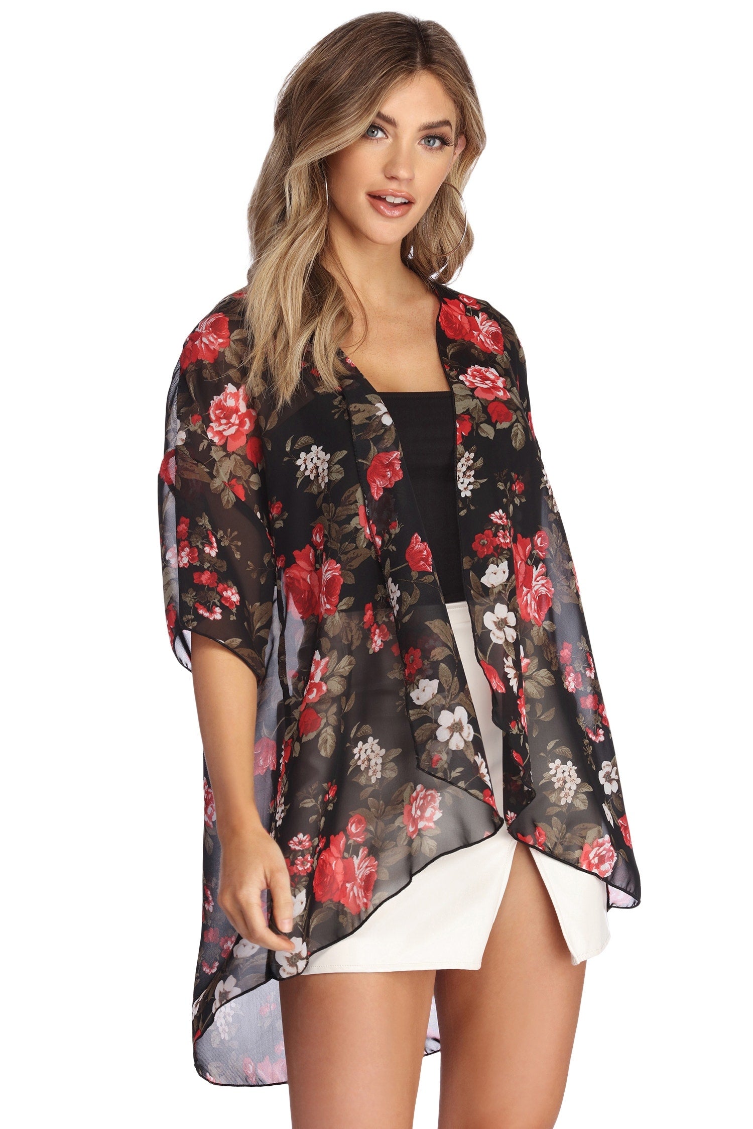 Fresh Breeze Floral Kimono - Image 3