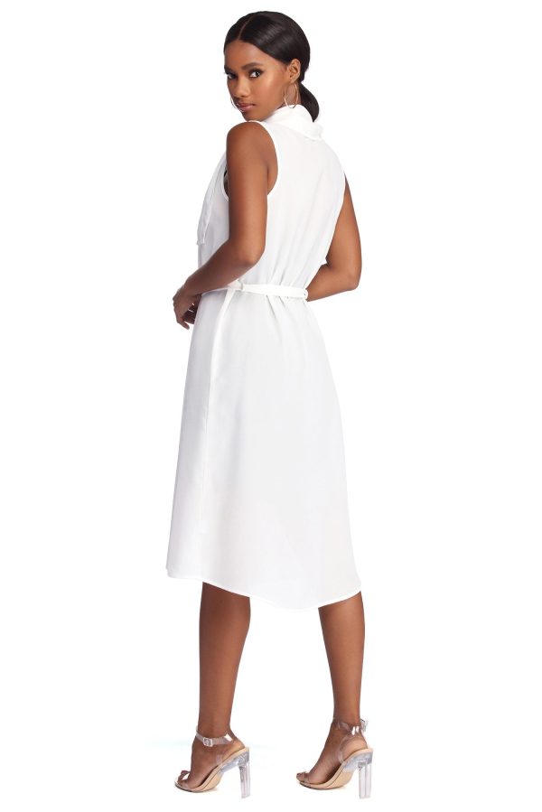 Drape Front Tie Waist Vest - Image 7